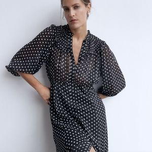 Zara polka dot dress